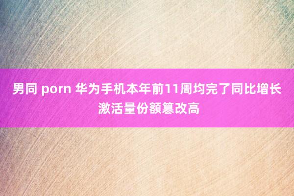男同 porn 华为手机本年前11周均完了同比增长 激活量份额篡改高